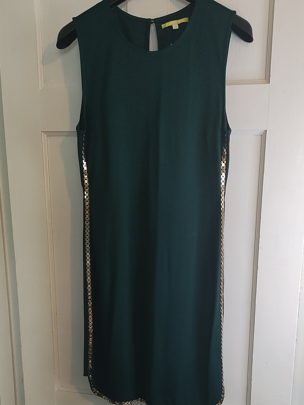 Gianni Bini new with no tags green dress with gold embellishments
